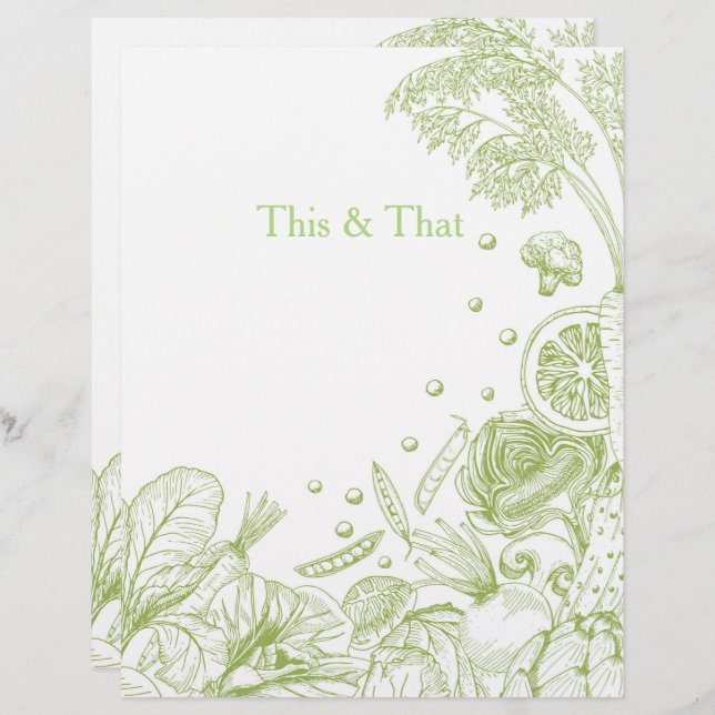 Grüne Gemüse, handgezogen, rezeptpflichtig (Vorne/Hinten)