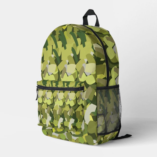 Grüne Gemüse Veggies Bedruckter Rucksack (Rückseitige Ecke Rechts)