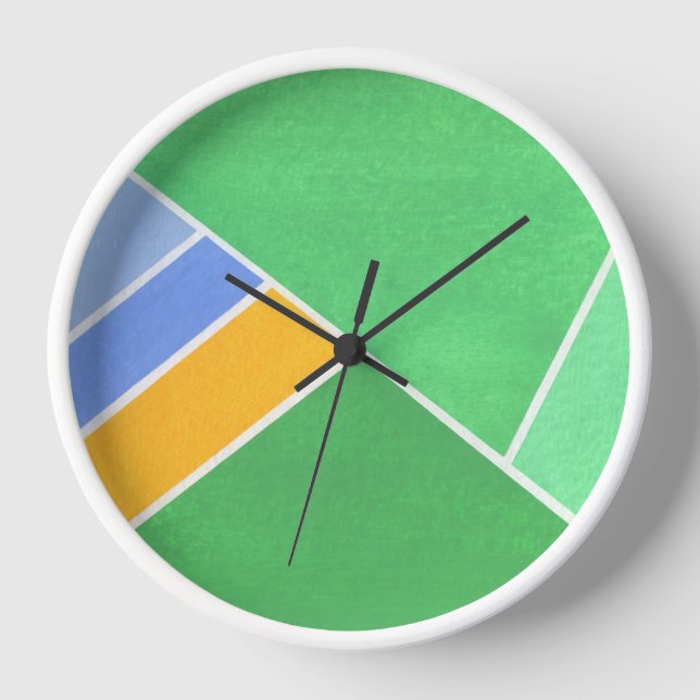 Grüne Geometrie Uhr (Vorderseite)