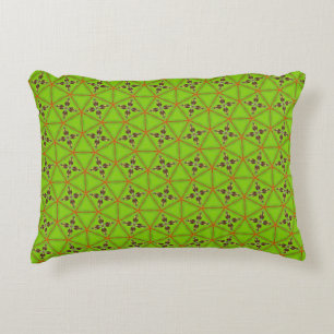 Grüne geometrische Blumenmuster-Kissenbezug Dekokissen