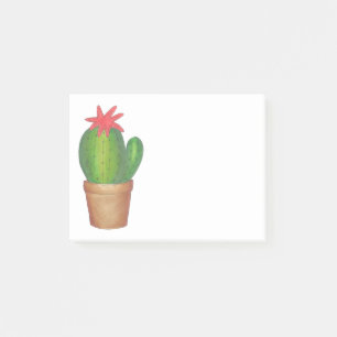 Grüne gepunktete Pflanze Prickly Cactus Flower Gar Post-it Klebezettel