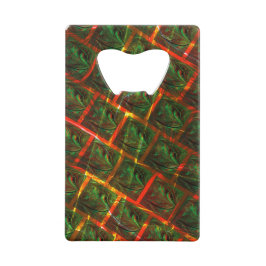 "Grüne gerahmte Augen", Kratzer oder rote Gitter. Geldbeutel Flaschenöffner