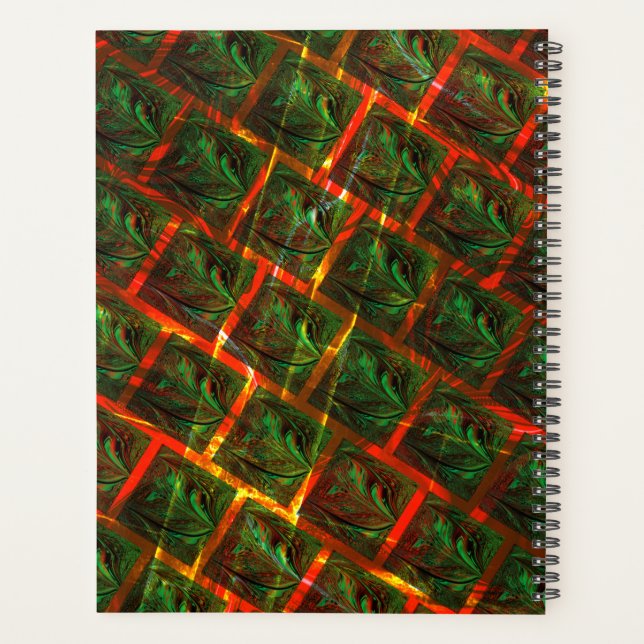 "Grüne gerahmte Augen", Kratzer oder rote Gitter. Planer (Rückseite)