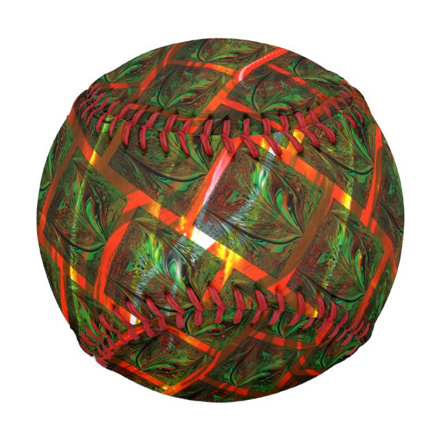 "Grüne gerahmte Augen", Kratzer oder rotes Gitter. Baseball (Vorderseite)