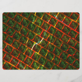 "Grüne gerahmte Augen", Kratzer oder rotes Gitter. Menükarte