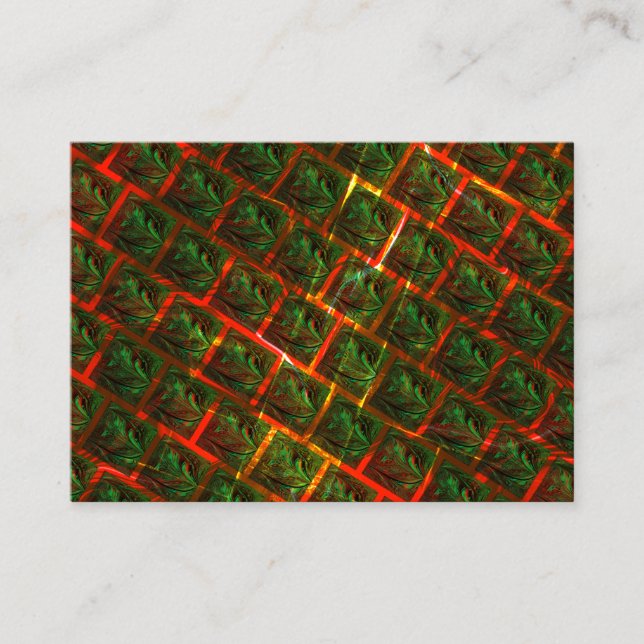 "Grüne gerahmte Augen", Kratzer oder rotes Gitter. Treuekarte (Vorderseite)