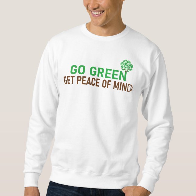 Grüne gerettet Umwelt und Planet Sweatshirt (Vorderseite)