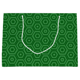 Grüne, geschachtelte Hexagons große Geschenktasche Geschenktüte
