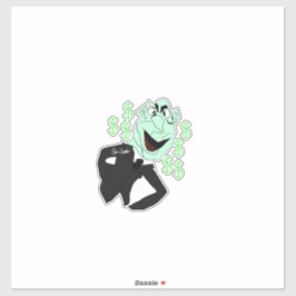 Grüne Geschäftsmann-Marionette Aufkleber