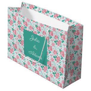 Grüne Geschenktüte mit Rose