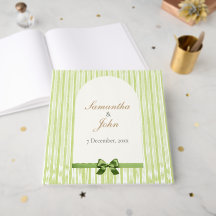 Grüne gestreifte Retro-Hochzeit