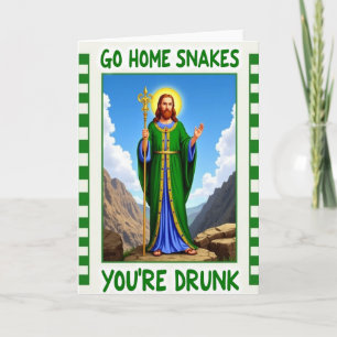 Grüne Gestreifte St. Patricks Karte