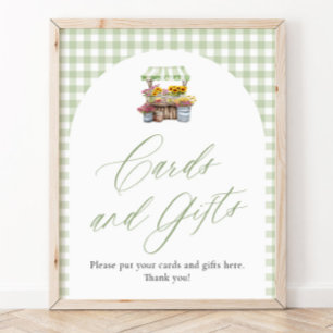 Grüne Gingham Fresh Off The Market Karten und Gesc Poster