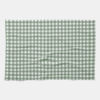 Grüne Gingham-Küchenhandtuch Geschirrtuch