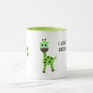Grüne Giraffe Tasse