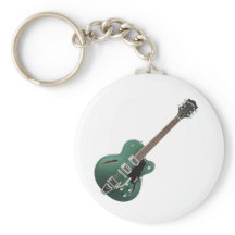Grüne Gitarre Schlüsselkette