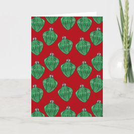 Grüne Glasschmuck - Rote Karte