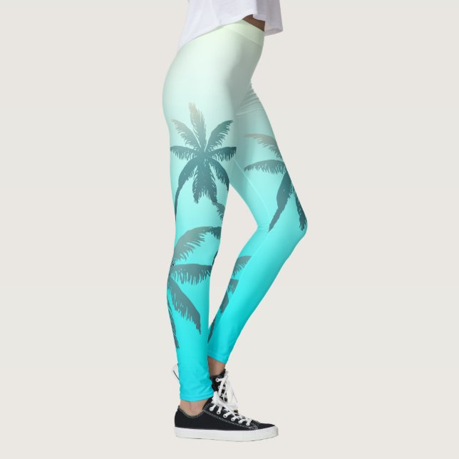 Grüne Gletscher-Explosions-Steigung verblassen Leggings (Rechts)