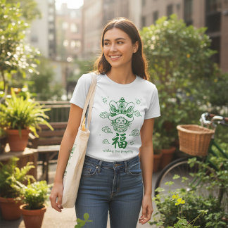 Grüne Glückskatze St. Patrick’s Day Kunst T-Shirt