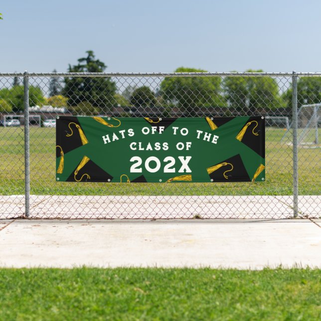 Grüne Glückwunsch der Graduierungspartei Banner (Insitu)