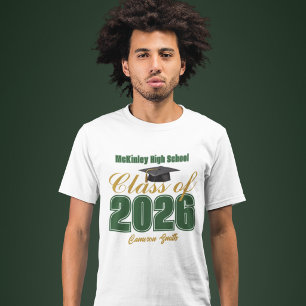 Grüne Gold-Abschlussklasse 2026 Individuelle Absol T-Shirt