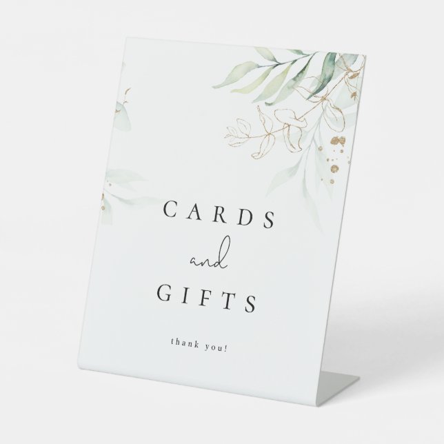  Grüne Gold Moderne Karten und Geschenke  Sockelschild (Vorderseite)