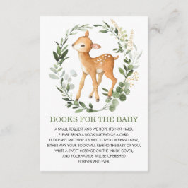 Grüne Gold Woodland Hirschbücher für Babybibliothe Begleitkarte