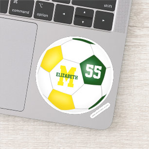 Grüne goldene Mannschaft färbt Jungs Fußball Aufkleber