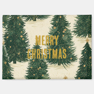 Grüne Goldene Weihnachtsbäume Magnet