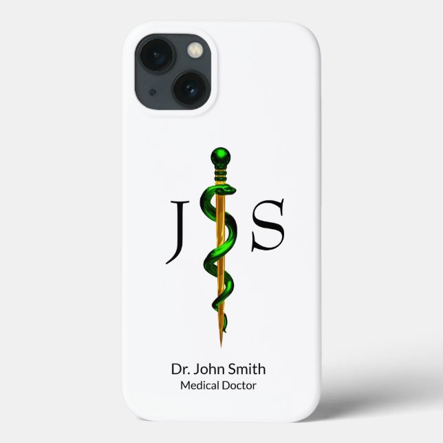 Grüne Goldkräuterrasse von Asclepius Medical Case-Mate iPhone Hülle (Rückseite)