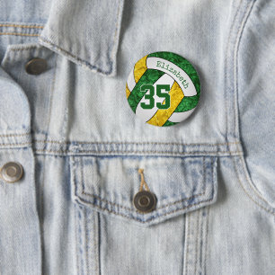 Grüne Goldmädchen Volleyballmannschaft Button