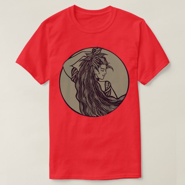 Grüne Göttin T-Shirt (Design vorne)