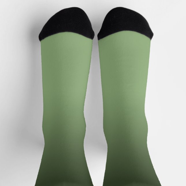 Grüne Gradient Ombré Crew Socken (Oben)