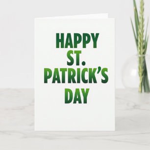 Grüne Gradienten Glückwunschkarte zum St. Patrick' Karte
