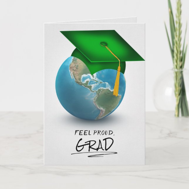 grüne Graduierungshemmung auf dem Globus Karte (Vorderseite)