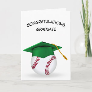 Grüne Graduierungsobergrenze auf einem Baseball Karte