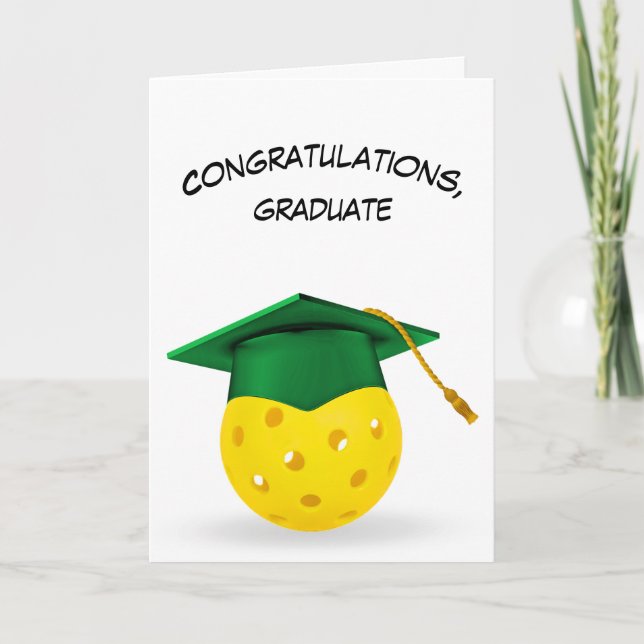 Grüne Graduierungsobergrenze bei einem Pickleball Karte (Vorderseite)
