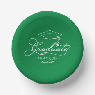 Grüne Graduierungspartei Pappteller