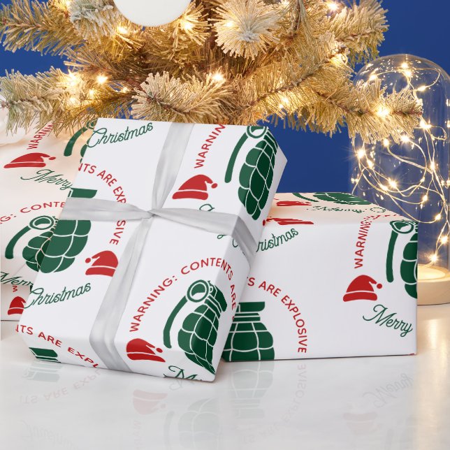 Grüne Granate Weihnachtspapier Geschenkpapier (Feiertage)