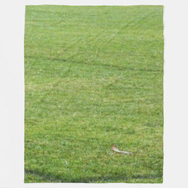 Grüne Grasdecke Fleecedecke (Vorderseite)