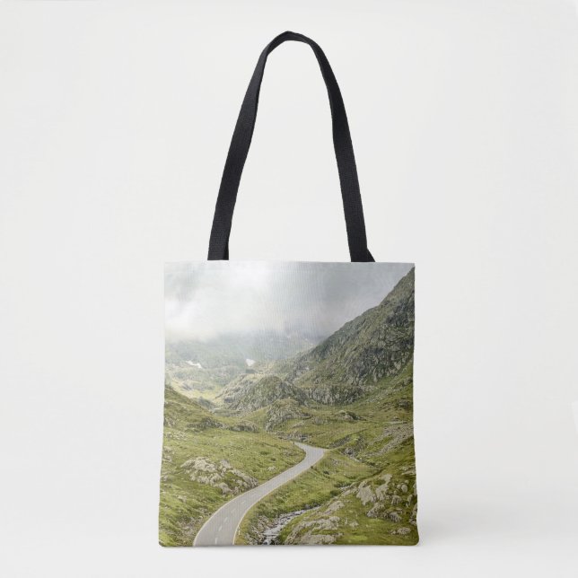 GRÜNE GRASS FELD UND BERG TASCHE (Vorderseite)