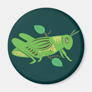 Grüne Grasshopper Magnet
