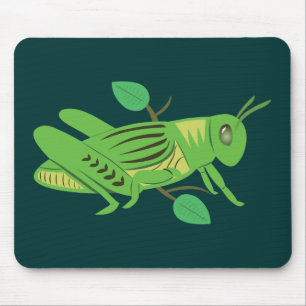 Grüne Grasshopper Mousepad