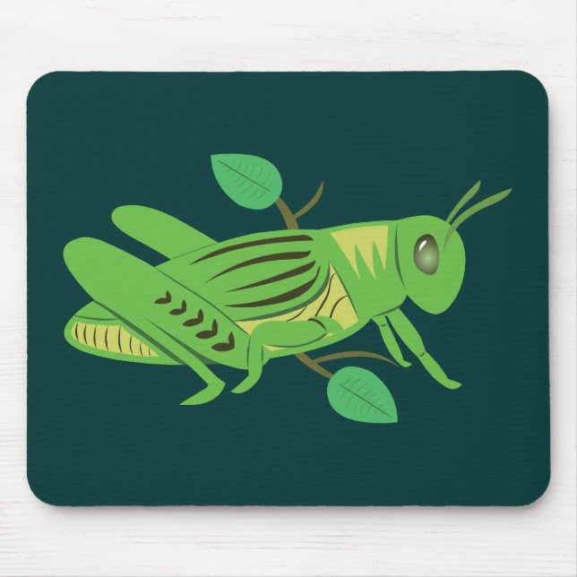Grüne Grasshopper Mousepad (Vorne)