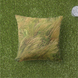 Grüne Grastextur ・ Natur & Wind Sommer Kissen