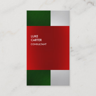 Grüne graue rote Streifen - Visitenkarte