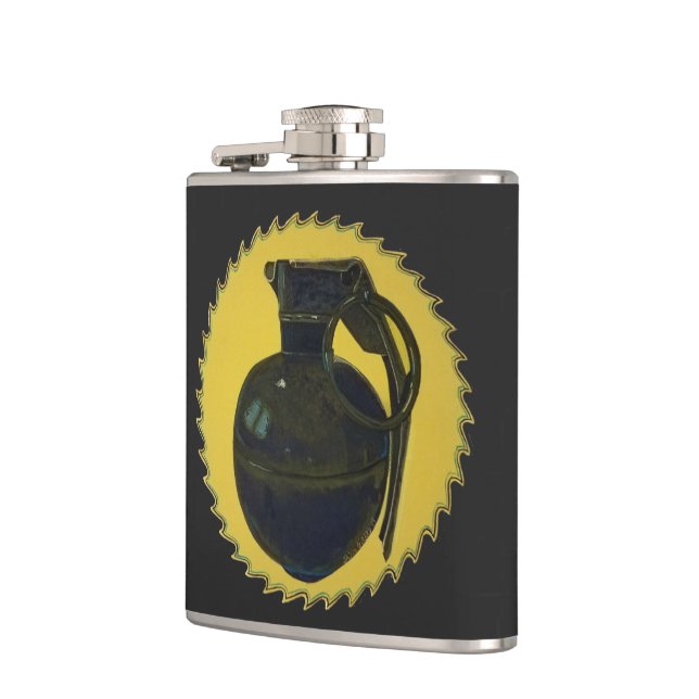 Grüne Grenade Flachmann (Links)