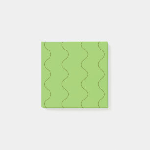 Grüne Groovy Wellenlinie Abstract Modern Minimalis Post-it Klebezettel