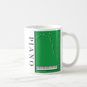 Grüne großartiges Klavier-Tasse Kaffeetasse