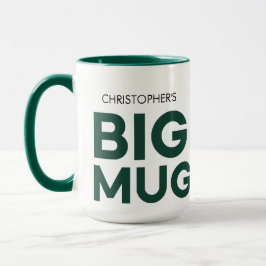 Grüne große Tasse | Große Tasse | INDIVIDUELLE NAM